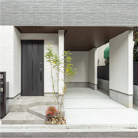 駐車場は雨に濡れないインナーガレージを採用。